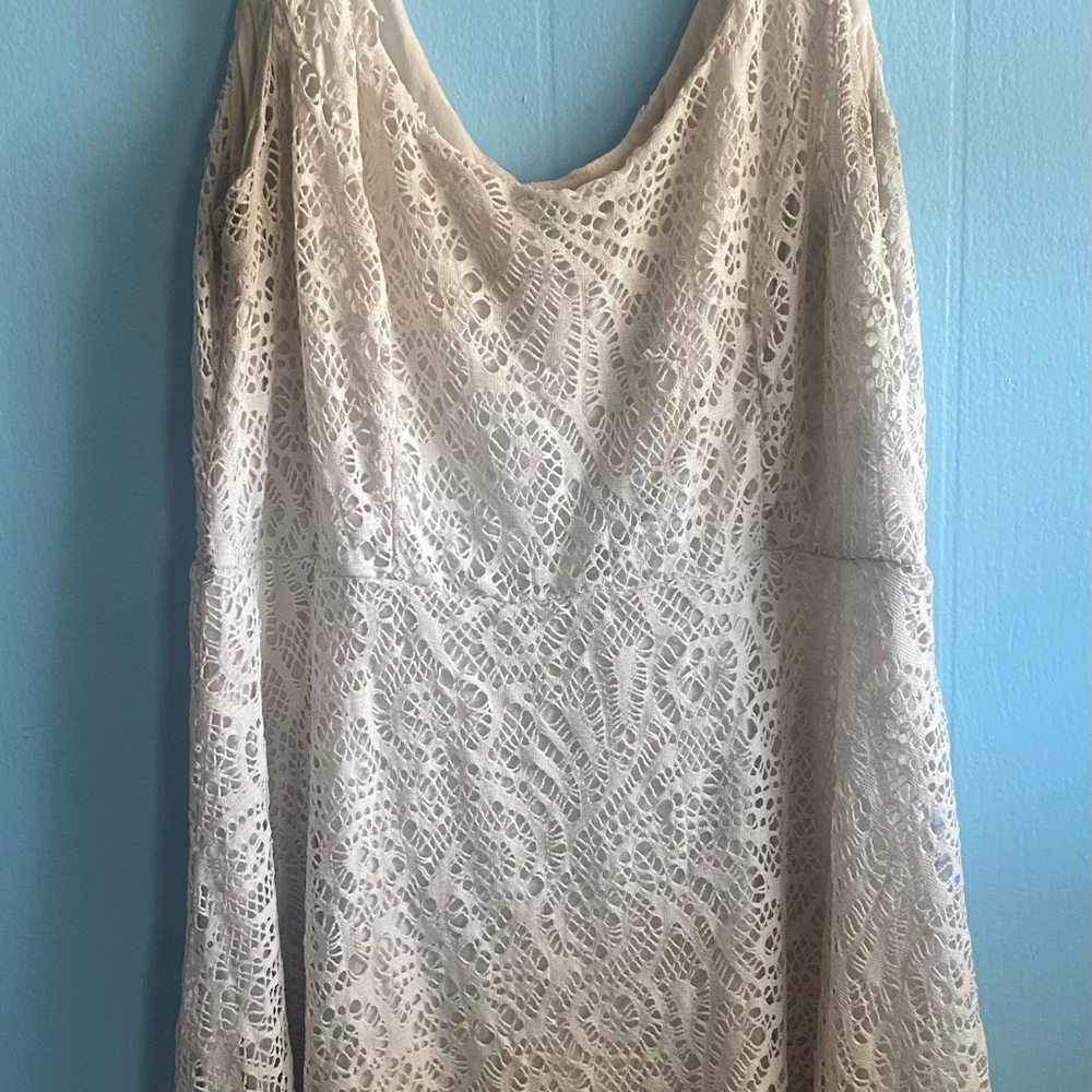 Apt. 9 Cream Lace Tank Dress